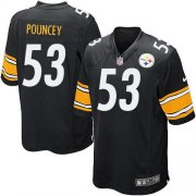 Wholesale Cheap Nike Steelers #53 Maurkice Pouncey Black Team Color Youth Stitched NFL Elite Jersey