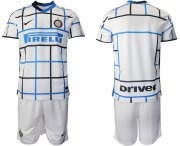 Wholesale Cheap Men 2020-2021 club Inter milan away blank white Soccer Jerseys