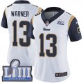 Wholesale Cheap Nike Rams #13 Kurt Warner White Super Bowl LIII Bound Women's Stitched NFL Vapor Untouchable Limited Jersey