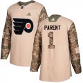 Wholesale Cheap Adidas Flyers #1 Bernie Parent Camo Authentic 2017 Veterans Day Stitched Youth NHL Jersey