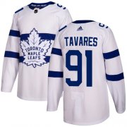 Wholesale Cheap Adidas Maple Leafs #91 John Tavares White Authentic 2018 Stadium Series Stitched NHL Jersey
