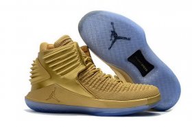 Wholesale Cheap Air Jordan XXXII Retro Shoes Gold