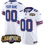 Cheap Men's Buffalo Bills Active Player Custom White 2023 F.U.S.E. AFC East Champions Ptach Football Stitched Jersey