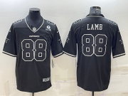Wholesale Cheap Men's Dallas Cowboys #88 CeeDee Lamb Black With 1960 Patch Limited Stitched Football Jersey