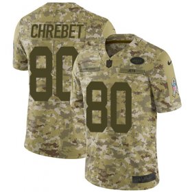 Wholesale Cheap Nike Jets #80 Wayne Chrebet Camo Men\'s Stitched NFL Limited 2018 Salute To Service Jersey