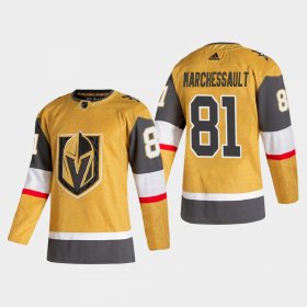 Cheap Vegas Golden Knights #81 Jonathan Marchessault Men\'s Adidas 2020-21 Authentic Player Alternate Stitched NHL Jersey Gold
