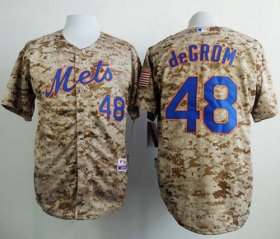 Wholesale Cheap Mets #48 Jacob DeGrom Camo Alternate Cool Base Stitched MLB Jersey