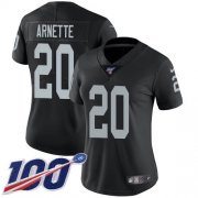 Wholesale Cheap Nike Raiders #20 Damon Arnette Black Team Color Women's Stitched NFL 100th Season Vapor Untouchable Limited Jersey