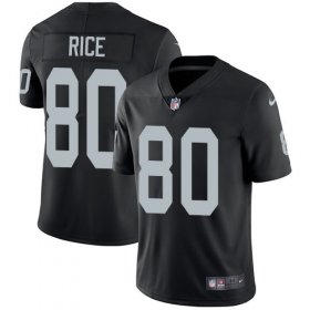 Wholesale Cheap Nike Raiders #80 Jerry Rice Black Team Color Men\'s Stitched NFL Vapor Untouchable Limited Jersey