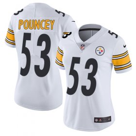 Wholesale Cheap Nike Steelers #53 Maurkice Pouncey White Women\'s Stitched NFL Vapor Untouchable Limited Jersey