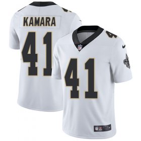 Wholesale Cheap Nike Saints #41 Alvin Kamara White Men\'s Stitched NFL Vapor Untouchable Limited Jersey