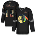 Wholesale Cheap Chicago Blackhawks #12 Alex DeBrincat Adidas Men's Black USA Flag Limited NHL Jersey