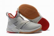 Wholesale Cheap Nike Lebron James Soldier 12 Shoes Grey Red Gold