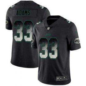 Wholesale Cheap Nike Jets #33 Jamal Adams Black Men\'s Stitched NFL Vapor Untouchable Limited Smoke Fashion Jersey