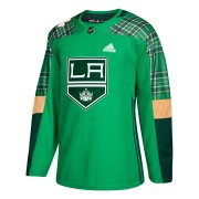 Wholesale Cheap Adidas Kings Blank adidas Green St. Patrick's Day Authentic Practice Stitched NHL Jersey