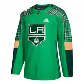 Wholesale Cheap Adidas Kings Blank adidas Green St. Patrick\'s Day Authentic Practice Stitched NHL Jersey
