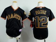 Wholesale Cheap Giants #12 Joe Panik Black Cool Base Stitched Youth MLB Jersey
