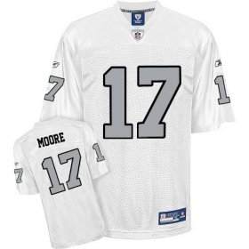 Wholesale Cheap Raiders #17 Denarius Moore White Silver Grey No. Stitched NFL Jersey