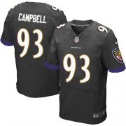 Wholesale Cheap Nike Ravens #93 Calais Campbell Black Alternate Men's Stitched NFL New Elite Jersey