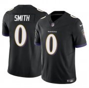 Cheap Men's Baltimore Ravens #0 Roquan Smith Black 2023 F.U.S.E. Vapor Limited Football Stitched Jersey