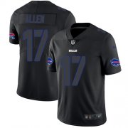 Wholesale Cheap Nike Bills #17 Josh Allen Black Men's Stitched NFL Limited Rush Impact Jersey