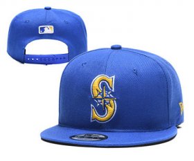 Wholesale Cheap Mariners Team Logo Blue Adjustable Hat YD