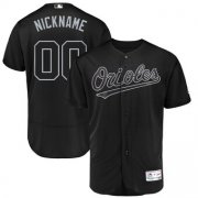 Wholesale Cheap Baltimore Orioles Majestic 2019 Players' Weekend Flex Base Authentic Roster Custom Black Jersey