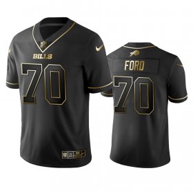 Wholesale Cheap Nike Bills #70 Cody Ford Black Golden Limited Edition Stitched NFL Jersey