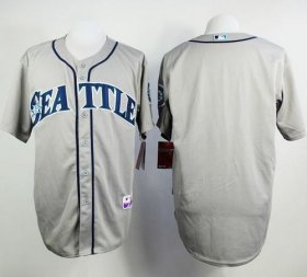 Wholesale Cheap Mariners Blank Grey Cool Base Stitched MLB Jersey
