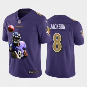 Cheap Baltimore Ravens #8 Lamar Jackson Nike Team Hero 1 Vapor Limited NFL Jersey Purple
