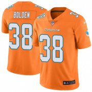 Wholesale Cheap Nike Dolphins #38 Brandon Bolden Orange Men's Stitched NFL Limited Rush Jersey