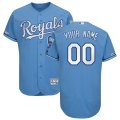 Wholesale Cheap Kansas City Royals Majestic Alternate Authentic Collection Flex Base Custom Jersey Light Blue