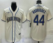 Wholesale Men's Seattle Mariners #44 Julio Rodriguez Cream Stitched MLB Cool Base Nike Jersey