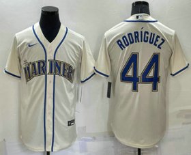 Wholesale Men\'s Seattle Mariners #44 Julio Rodriguez Cream Stitched MLB Cool Base Nike Jersey