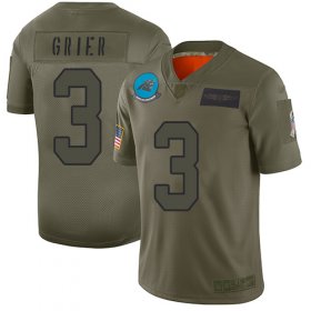 Wholesale Cheap Nike Panthers #3 Will Grier Camo Men\'s Stitched NFL Limited 2019 Salute To Service Jersey