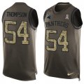 Wholesale Cheap Nike Panthers #54 Shaq Thompson Green Men's Stitched NFL Limited Salute To Service Tank Top Jersey