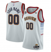 Wholesale Cheap Men's Denver Nuggets Active Player Custom White 2022-23 Icon Edition With NO.6 Patch Stitched Jersey