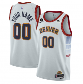 Wholesale Cheap Men\'s Denver Nuggets Active Player Custom White 2022-23 Icon Edition With NO.6 Patch Stitched Jersey