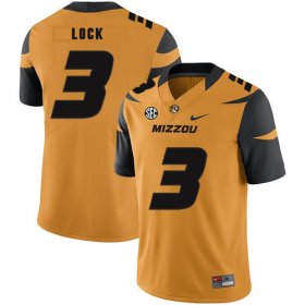 Wholesale Cheap Missouri Tigers 3 Drew Lock Gold Nike College Football Jersey
