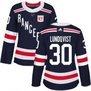 Wholesale Cheap Adidas Rangers #30 Henrik Lundqvist Navy Blue Authentic 2018 Winter Classic Women's Stitched NHL Jersey