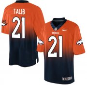 Wholesale Cheap Nike Broncos #21 Aqib Talib Orange/Navy Blue Men's Stitched NFL Elite Fadeaway Fashion Jersey