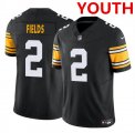 Cheap Youth Pittsburgh Steelers #2 Justin Fields Black F.U.S.E. Vapor Untouchable Limited Football Stitched Jersey