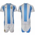 Cheap Men's Argentina Blank White Blue 2024-25 Home SoccerJersey Suit