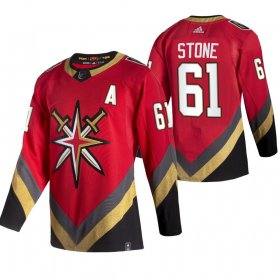 Wholesale Cheap Vegas Golden Knights #61 Mark Stone Red Men\'s Adidas 2020-21 Reverse Retro Alternate NHL Jersey