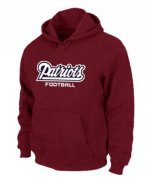 Wholesale Cheap New England Patriots Authentic Font Pullover Hoodie Red