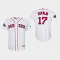 Wholesale Cheap Red Sox #17 Nathan Eovaldi White Cool Base 2018 World Series Champions Stitched Youth MLB Jersey