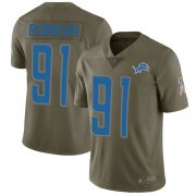 Wholesale Cheap Nike Lions #91 A'Shawn Robinson Olive Men's Stitched NFL Limited 2017 Salute to Service Jersey