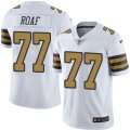 Wholesale Cheap Nike Saints #77 Willie Roaf White Men's Stitched NFL Limited Rush Jersey
