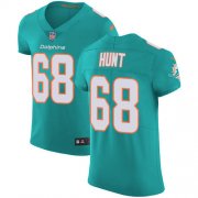 Wholesale Cheap Nike Dolphins #68 Robert Hunt Aqua Green Team Color Men's Stitched NFL Vapor Untouchable Elite Jersey