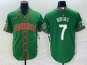 Wholesale Cheap Men's Mexico Baseball #7 Julio Urias 2023 Green World Classic Stitched Jersey1